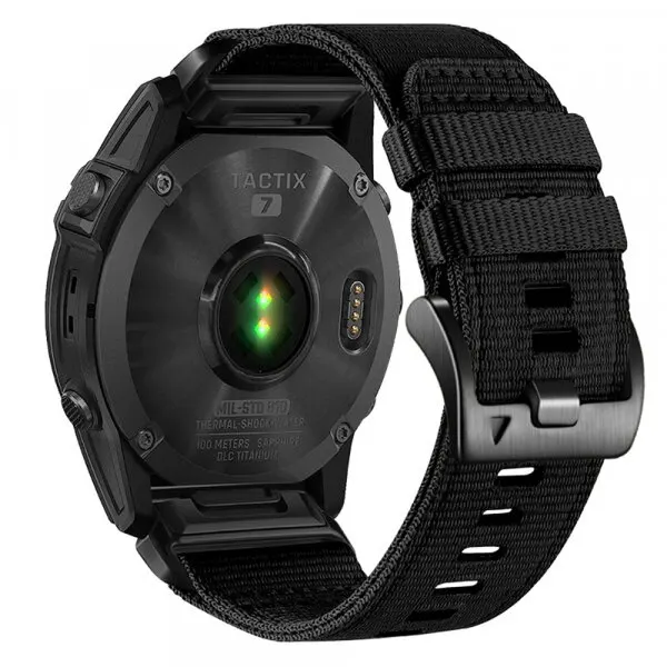 techsuit Curea Techsuit W070 pentru Garmin Instinct / Approach / Fenix Watch Series, 20mm, Neagra