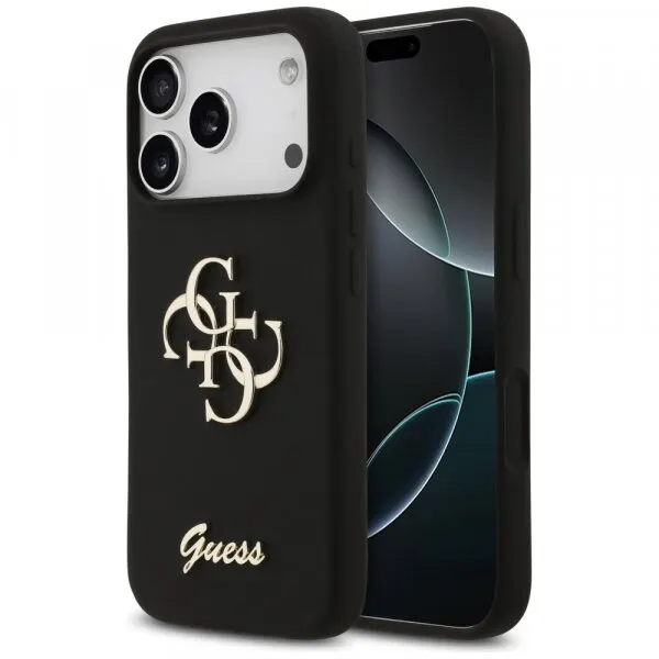 Guess Husa pentru Apple iPhone 17 Pro, Guess, Big 4G Script, Neagra