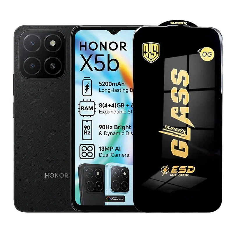 Flippy, Folie de Protectie pentru Honor X5b, Flippy, Sticla Securizata ESD, Margini Negre