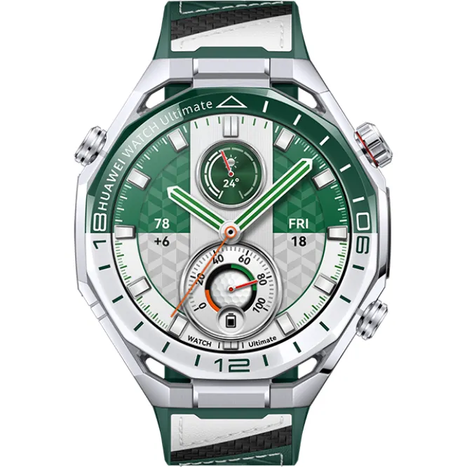 Huawei Smartwatch Huawei WATCH Ultimate2 eSIM, Green and White, Ecran LTPO AMOLED 1.5 inch, GPS, eSIM, Rezistenta la apa 150m