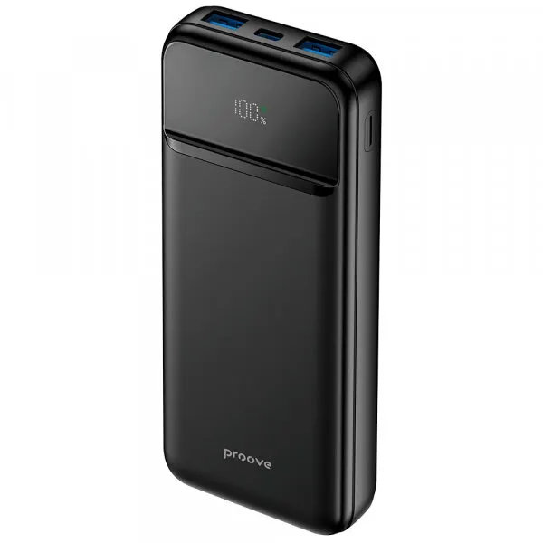 Proove Baterie Externa Proove Illuminator 2, 10000mAh, 22.5W, QC + PD, 2 x USB-A - 1 x USB-C, Neagra PBIP10212201