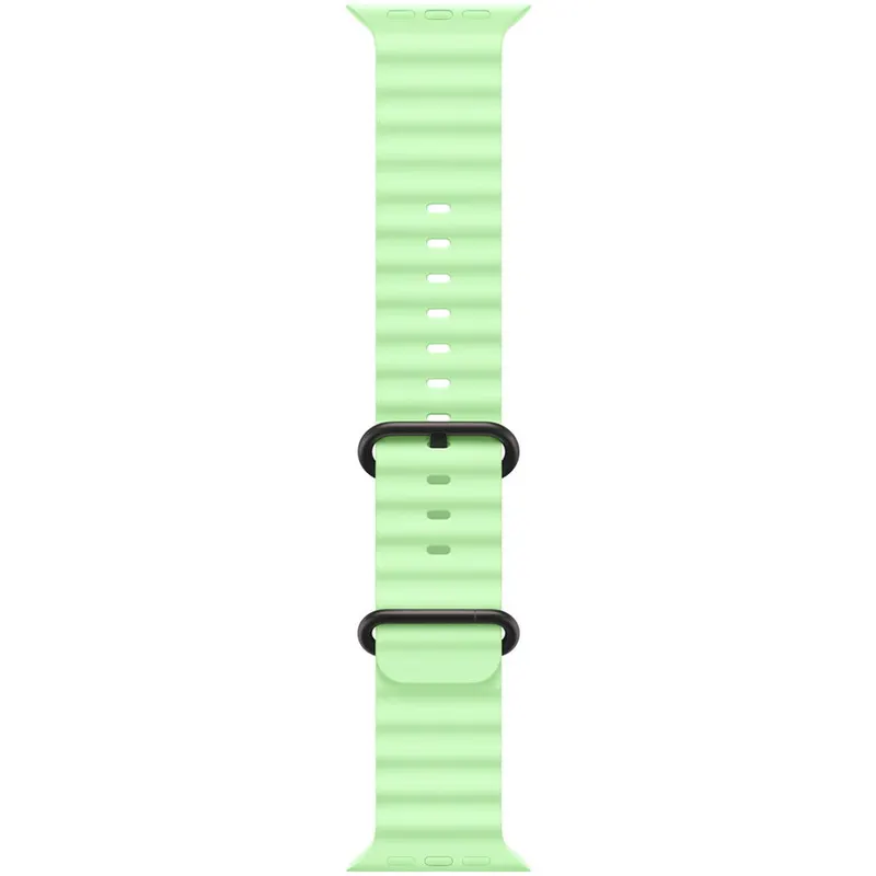 Apple Apple Watch 49mm Band: Neon Green Ocean Band Extension - Black Titanium Finish