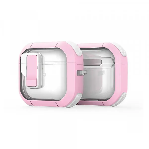 DUX DUCIS Husa DUX DUCIS PECN pentru Apple AirPods 4, Roz Alba