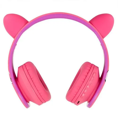 Casti pentru copii PowerLocus, Wireless, P1 Smurfs Edition (Roz)