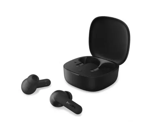 Casti True Wireless In-Ear Philips TAT2200BK/00, ANC, Bluetooth 6.0, 4 Microfoane, IPX4, Autonomie 36h (Negru)