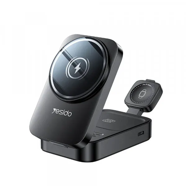 Yesido Incarcator Retea Wireless Yesido DS27 3in1, 15W, 1.67A, Negru