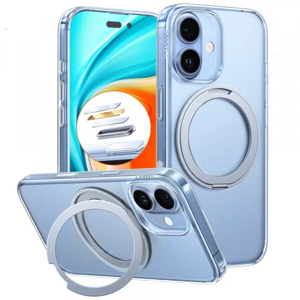 Torras Husa MagSafe pentru Apple iPhone 17, Torras, Ostand Pro, Transparenta