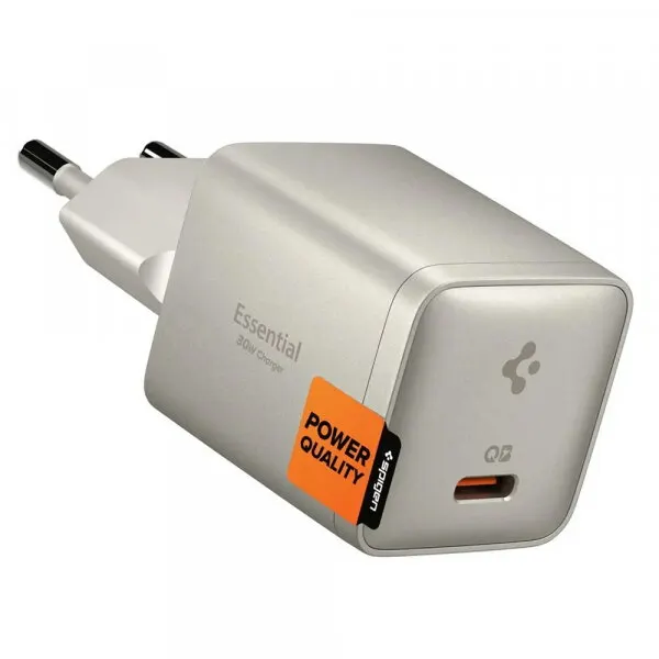 Spigen Incarcator Retea Spigen EE301EU Essential, 30W, 3A, 1 x USB-C, Gri Titan ACH10448