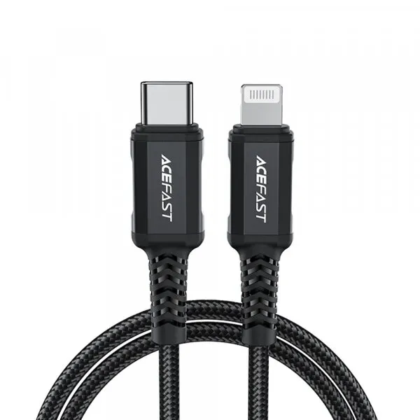 AceFast Cablu Date si Incarcare USB-C - Lightning Acefast C4-01, 30W, 1.8m, Negru