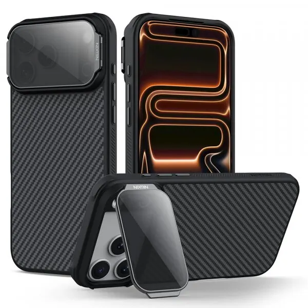 NILLKIN Husa MagSafe pentru Apple iPhone 18 Pro / 17 Pro, Nillkin, CarboProp with Transparent Black Lens Cover, Neagra