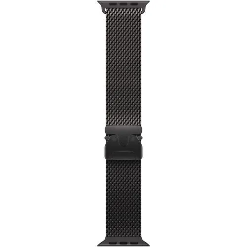 Curea pentru Apple Watch 49mm, Black Titanium Milanese Loop, Large