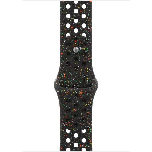 Curea Smartwatch Apple MGC24ZM/A pentru Watch 46mm, Nike Sport Band, S/M (Negru)