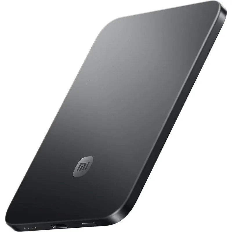 Xiaomi Acumulator extern Xiaomi UltraThin Magnetic Power Bank BHR0913GL, 5000mAh, 15 W, Wireless, USB Type-C, Negru Grafit