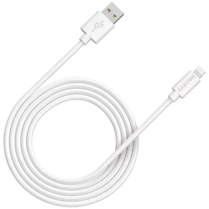Canyon Cablu de date Canyon, MFI-12 Type-C to tip Lightning, 2m, White (CNS-MFIC12W)
