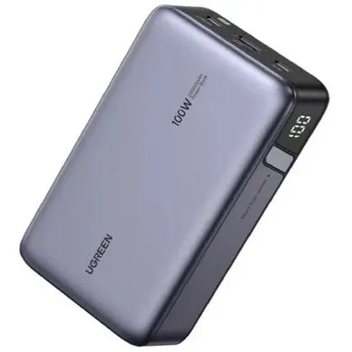 Ugreen Baterie Externa UGREEN 20000mAh, 100W, 1 x USB Type-C Input, 2 x USB Type-C Output, 1 x USB Output, Gri