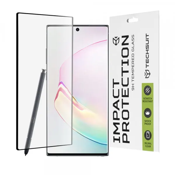 techsuit Folie de protectie Ecran Techsuit pentru Samsung Galaxy Note 10 5G N971 / Note10 N970, Sticla Securizata, Full Glue, 111D, Neagra