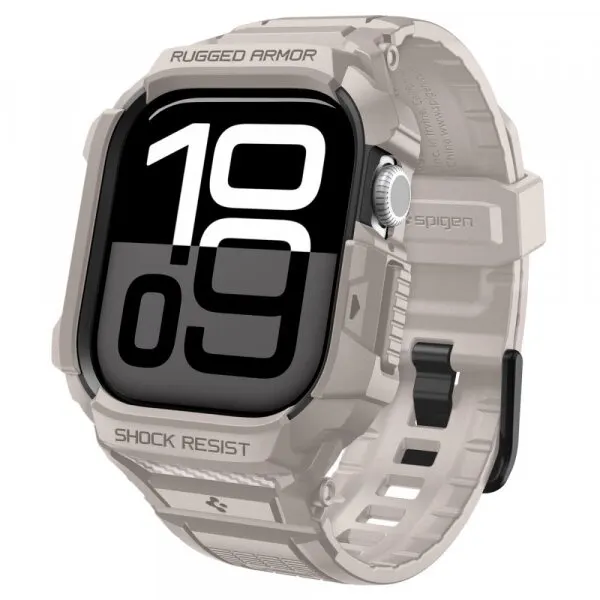 Spigen Husa Spigen Rugged Armor Pro V2 pentru Apple Watch Series 10 / 11 42mm, Bej ACS10496