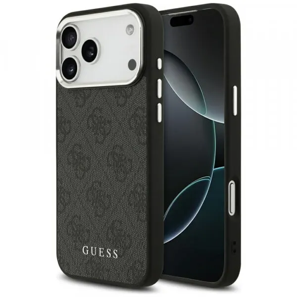 Guess Husa MagSafe pentru Apple iPhone 17 Pro Max, Guess, 4G Classic Logo, Neagra