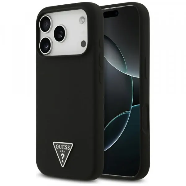 Guess Husa MagSafe pentru Apple iPhone 17 Pro, Guess, Triangle Logo, Neagra