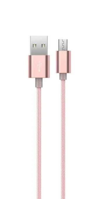 Cablu de date Devia Gracious DVGRAMICRO15RG, MicroUSB, 1.5 m (Roz/Auriu)