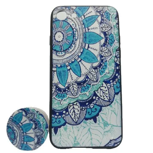 Apple, Husa Apple iPhone X / XS Multicolor Model Frunza + Popsocket inclus