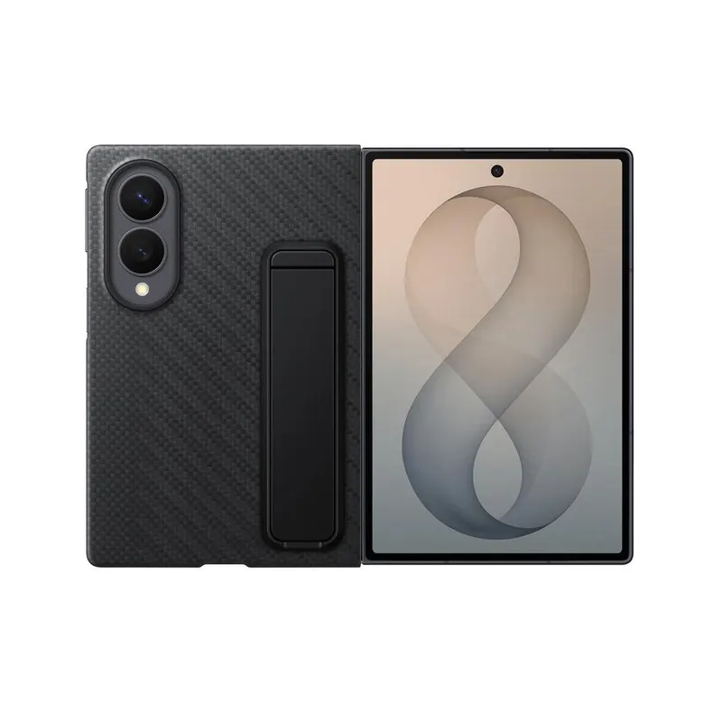 Samsung Husa Protectie Spate Samsung Carbon Standing Case EF-XF971SBEGWW pentru Galaxy Z Fold8, Negru