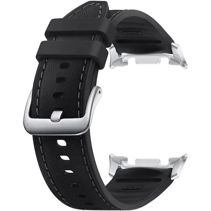Samsung Curea Smartwatch Samsung Hybrid pentru Galaxy Watch8 / Watch8 Classic, marime reglabila S/M/L, Negru