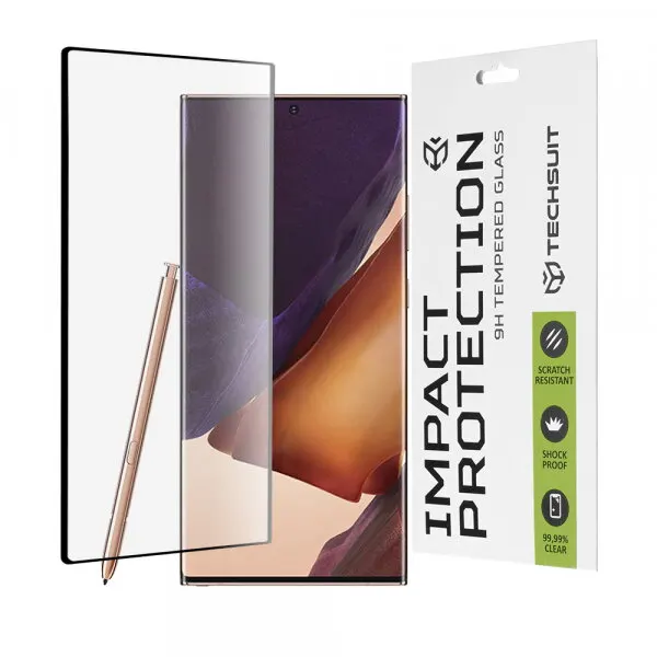 techsuit Folie de protectie Ecran Techsuit pentru Samsung Galaxy Note 20 Ultra 5G N986 / Note 20 Ultra N985, Sticla Securizata, Full Glue, 111D, Neagra
