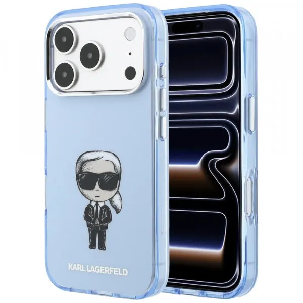 Karl Lagerfeld Husa MagSafe pentru Apple iPhone 18 Pro / 17 Pro, Karl Lagerfeld, HC IML Ikonik Sketch Print, Albastra