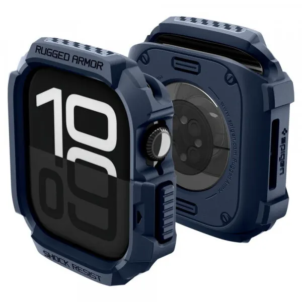 Spigen Husa Spigen Rugged Armor V2 pentru Apple Watch Series 10 / 11 42mm, Bleumarin ACS10492