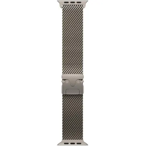 Curea pentru Apple Watch 49mm, Natural Titanium Milanese Loop, Medium