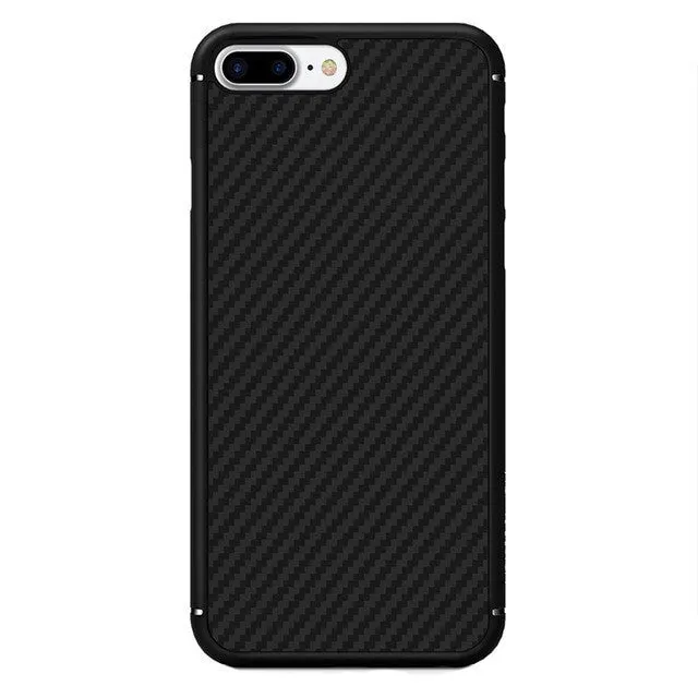 Apple, Husa Apple iPhone 8 Plus Nillkin Synthetic Fiber Negru