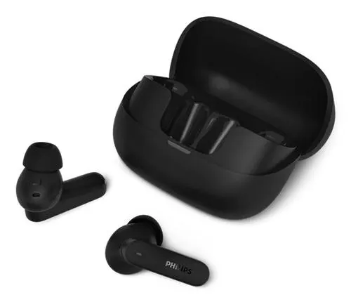 Casti True wireless In-Ear Philips TAT3000BK/00, ANC, Bluetooth 6.0, Auracast, 6 Microfoane, IPX4, Autonomie 48h (Negru)