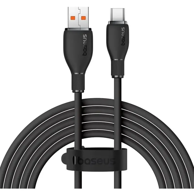 BASEUS CABLU alimentare si date Baseus Pudding, Fast Charging Data Cable pt. smartphone, USB la USB Type-C 100W, 2m, Negru P10355703111-B2