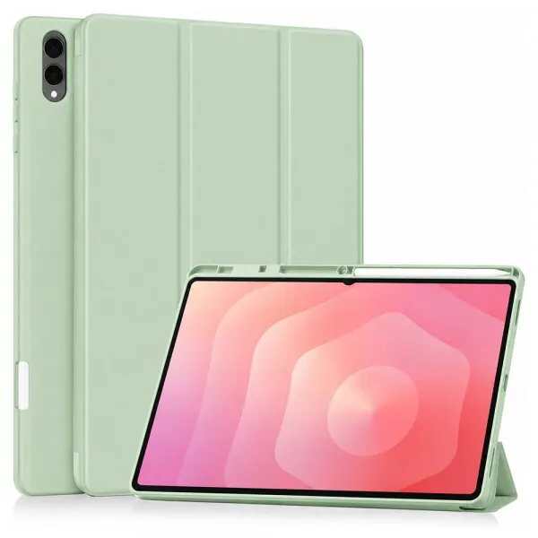 techsuit Husa pentru Samsung Galaxy Tab S12 Ultra / Tab S11 Ultra, Techsuit, Flex Trifold, Verde Matcha