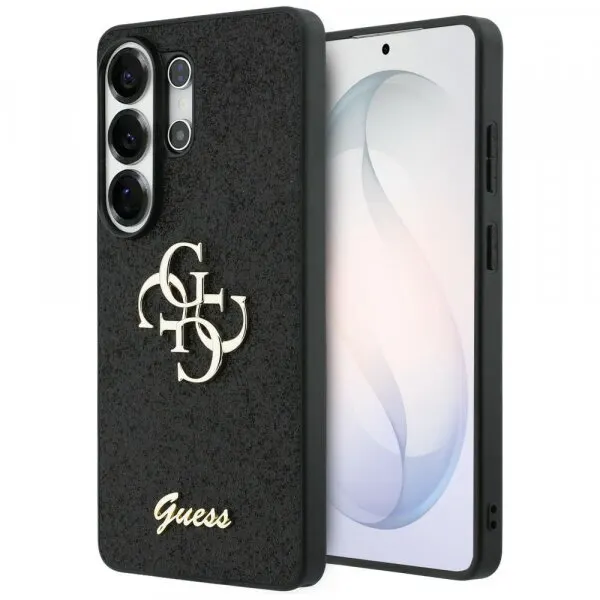 Guess Husa pentru Samsung Galaxy S26 Ultra S948, Guess, Fixed Glitter Big 4G Metal Frame, Neagra