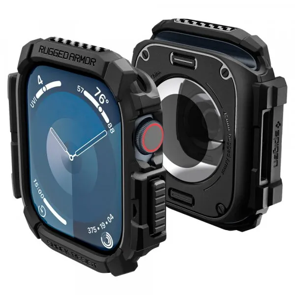 Spigen Husa Spigen Rugged Armor pentru Apple Watch Series 10 / 11 42mm, Neagra ACS08585
