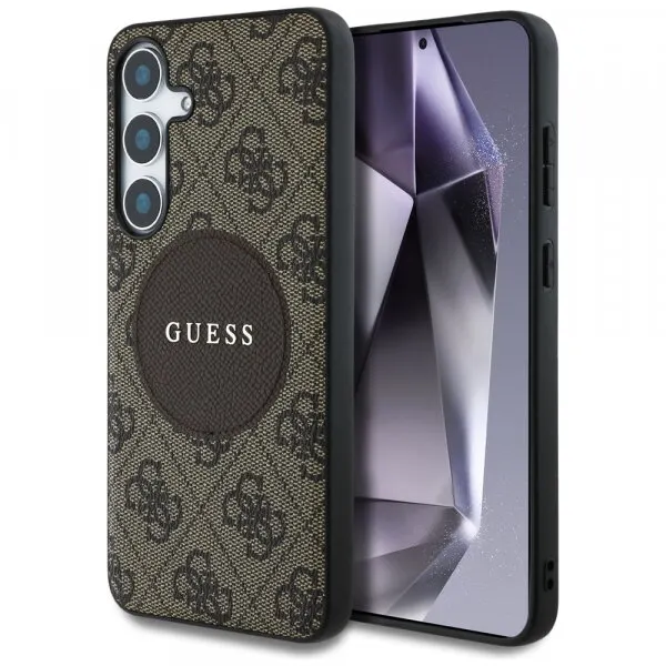 Guess Husa MagSafe pentru Samsung Galaxy S25+ S936, Guess, 4G Circle Classic Logo, Maro