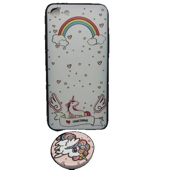 Apple, Husa Apple iPhone 6 / 6S Multicolor Model Unicorn Suport inclus
