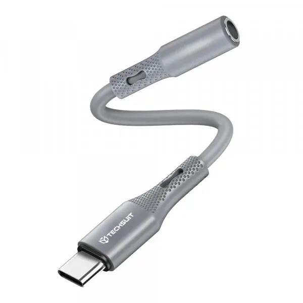 techsuit Adaptor Audio USB-C - 3.5mm Techsuit AC1 SoundFlex, Gri