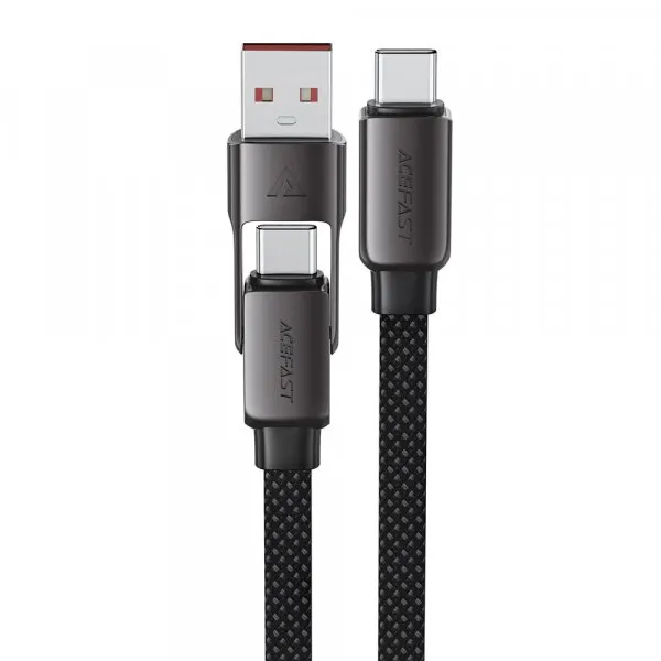 AceFast Cablu Date si Incarcare USB-C - USB-A / USB-C Acefast C13-04, 60W, 1.2m, Negru