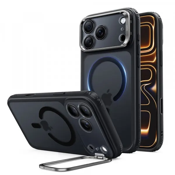 ESR Husa MagSafe pentru Apple iPhone 18 Pro Max / 17 Pro Max, ESR, Classic Hybrid Kickstand, Neagra Satinata