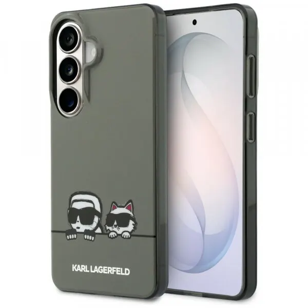 Karl Lagerfeld Husa MagSafe pentru Samsung Galaxy S26 S942, Karl Lagerfeld, IML Karl & Choupette Peekaboo Logo, Neagra