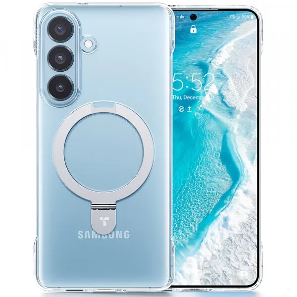 Torras Husa MagSafe pentru Samsung Galaxy S26 S942, Torras, Ostand Slim, Transparenta
