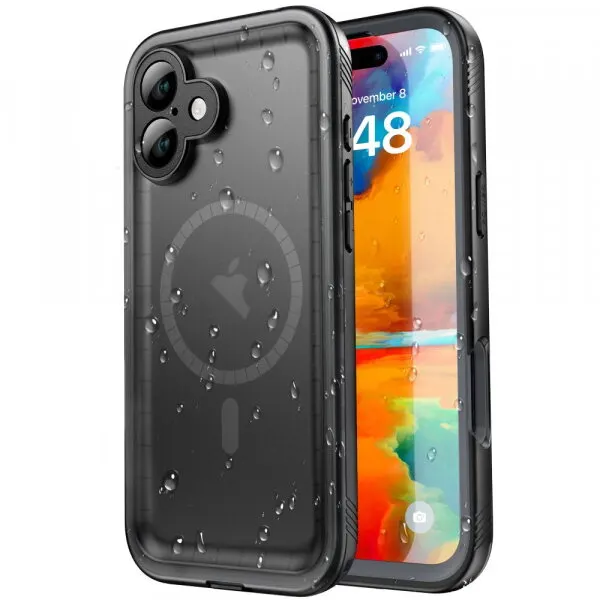 ShellBox Husa Waterproof pentru Apple iPhone 16, ShellBox, Neagra