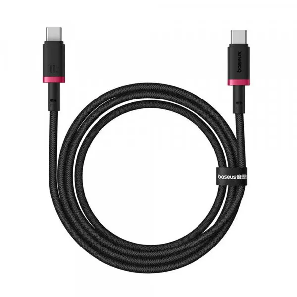 BASEUS Cablu Date si Incarcare USB-C - USB-C Baseus Dura Series, 100W, 1m, Rosu P10377803U01-01
