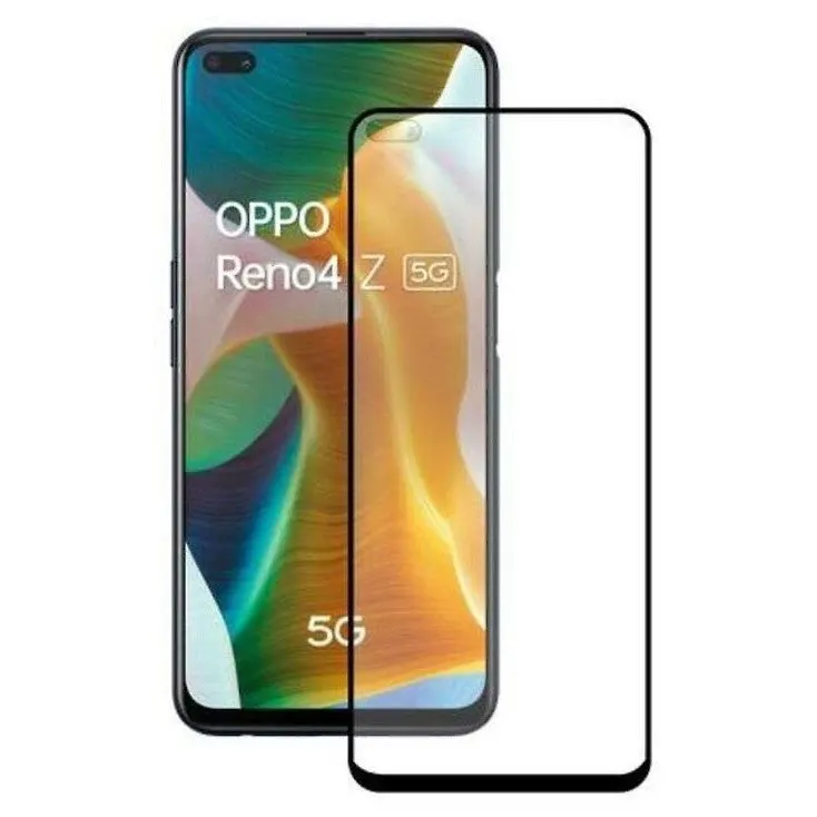 Flippy, Folie Sticla Securizata Flippy compatibil cu Oppo Reno 4Z 5G, Full Glue Negru