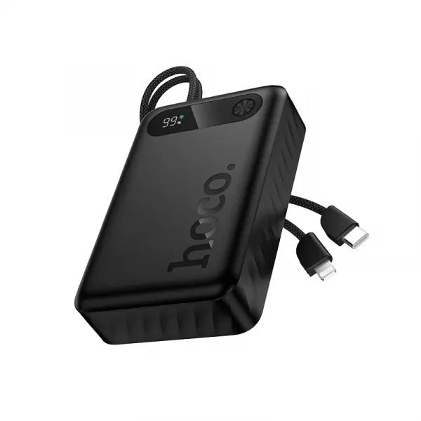 HOCO Baterie Externa Hoco J171A, 20000mAh, 22.5W, QC + PD, 1 x Lightning - 1 x USB-A - 2 x USB-C, Neagra