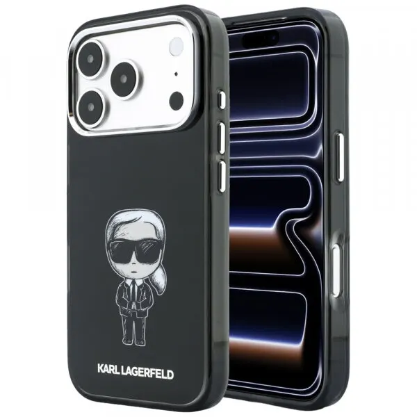Karl Lagerfeld Husa MagSafe pentru Apple iPhone 18 Pro / 17 Pro, Karl Lagerfeld, HC IML Ikonik Sketch Print, Neagra