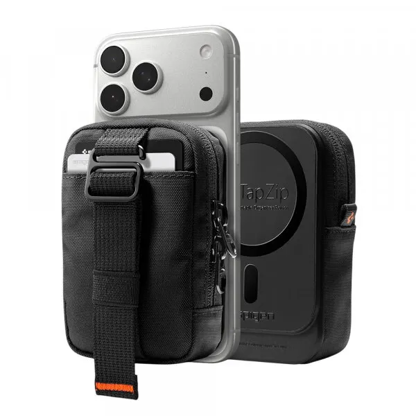 Spigen Portofel MagSafe, Spigen, TinTap ZIP MagFit 2, Negru AFA11564